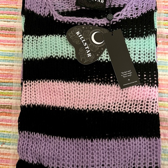 ⚫️Sold⚫️ Killstar Pastel punk knit sweater sz xl - Picture 3 of 5